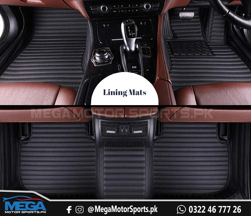 Honda Civic X 7D Lining Floor Mats - Black