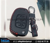 Hyundai Tucson Leather Key Cover 3 Button with Key chain