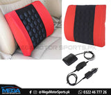 Universal Massage Back Rest Cushion With 12V Vibrator Seat - Black And Red