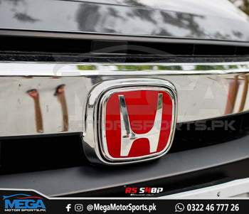 Honda Civic Front Red H Logo 2016-2020