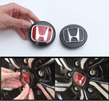 Honda Civic Red Wheel Caps H Monograms