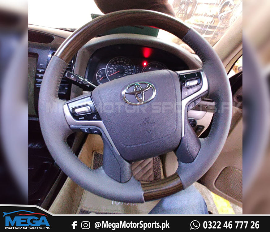 Toyota Prado Wooden Style Steering Wheel For 2009 - 2021