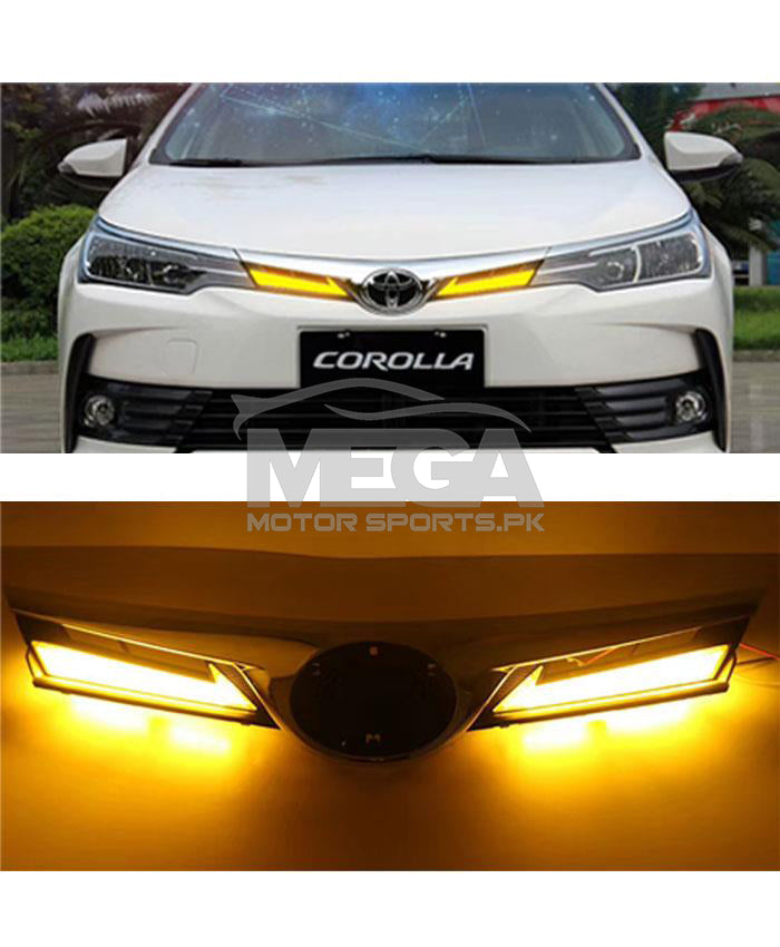 Toyota Corolla LED DRL Grill | Front  - Model 2016-2020