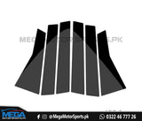 Honda Civic Door Pillar Glossy Black 3M Sticker - Model 2016-2020