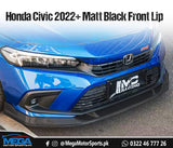 Honda Civic Gloss Black Front Voltex Splitter For 11th Gen 2022 2023 2024