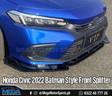 Honda Civic Type R Style Carbon Fiber Front Splitter For 11th Gen 2022 2023