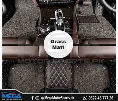 Toyota Land Cruiser FJ200 9D Diamond Floor Mats Black Beige With Grey Grass