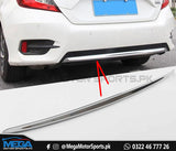 Honda Civic Rear Bumper Diffuser Chrome Trim