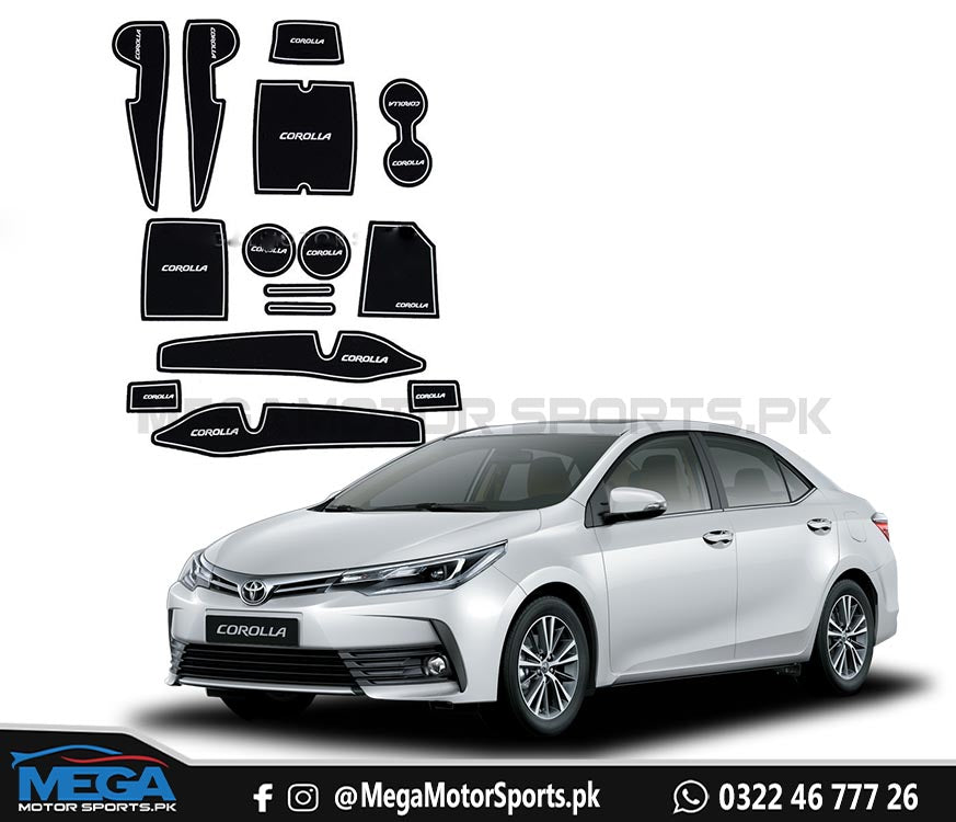 Toyota Corolla Anti Slip Interior Mats - White For 2014 - 2021