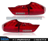 Honda City LED Taillights Lexus Version 2 - Red For 2021 2022