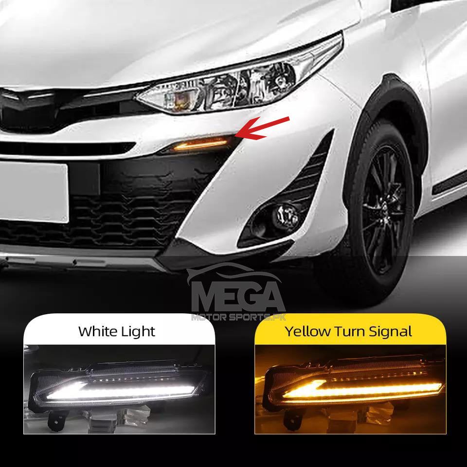 Toyota Yaris Front Bumper DRL LED Nike Style Light Model 2020-2021
