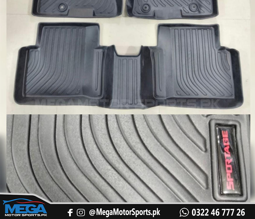 Kia Sportage TPR PVC Rubber Mats For Floor - 3 Pcs 2020 2021