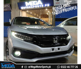 Honda Civic Front US Facelift Bumper With Piano Black Trims