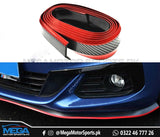 SAMURAI Red and Carbon Fiber 3M 2.5 Meter Universal Car Bumper Lips / Side Skirts / Diffuser