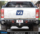 Toyota Hilux Revo Rear Bumper Steel Hamer V3 - Matt Black