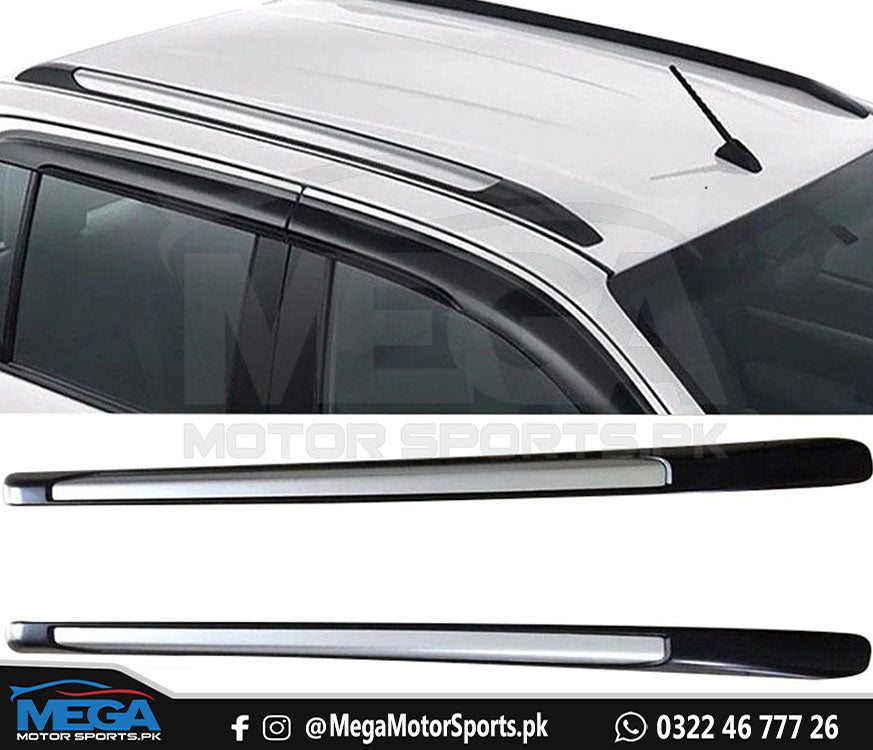 Toyota Hilux Revo Aluminium Roof Rail Black And Silver For 2016 - 2022