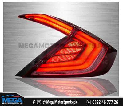 Honda Civic Sequential Lava RED Tail Lamps 2016-2020