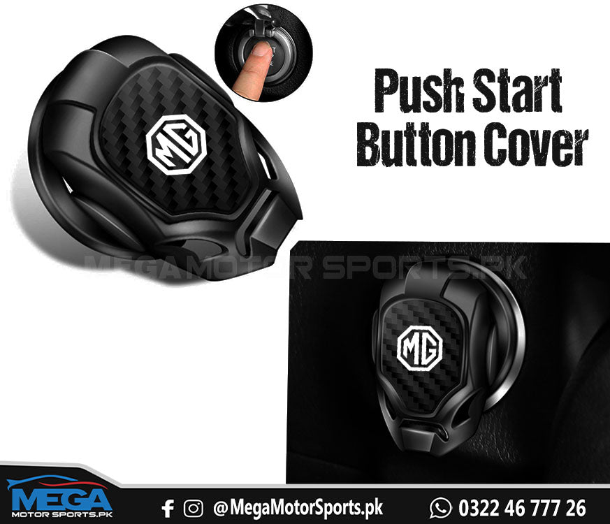 MG Black Ironman Style Push Start / Stop Button Cover