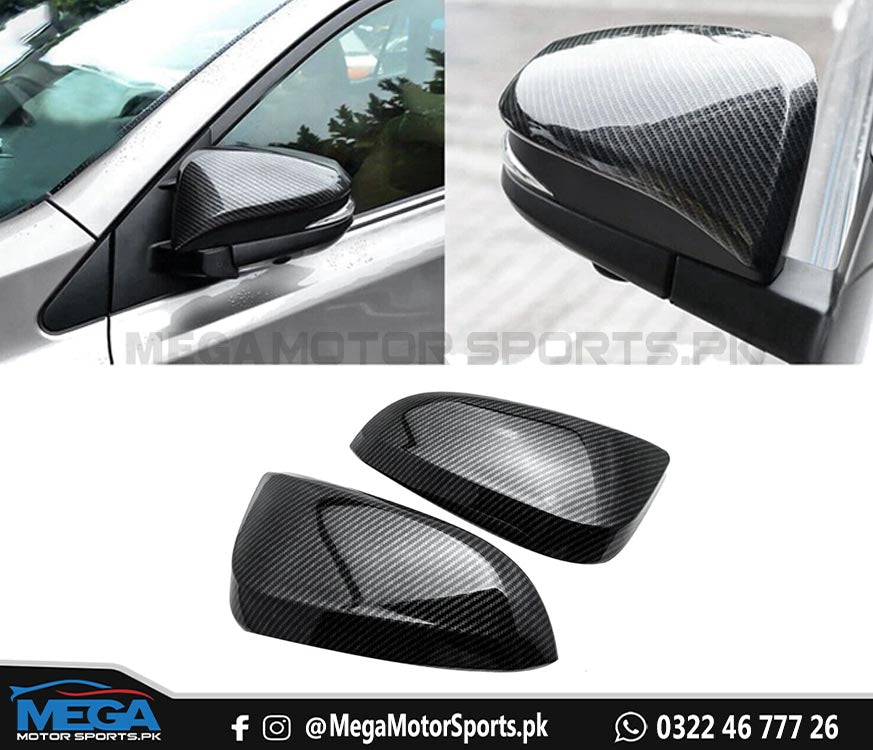 Toyota Hilux Revo Carbon Fiber Side Mirror Covers For 2016 - 2021