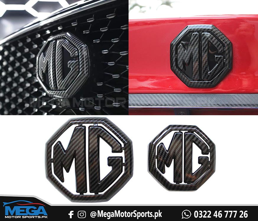 MG HS Carbon Fiber Logos (Front and Back) For 2020 2021