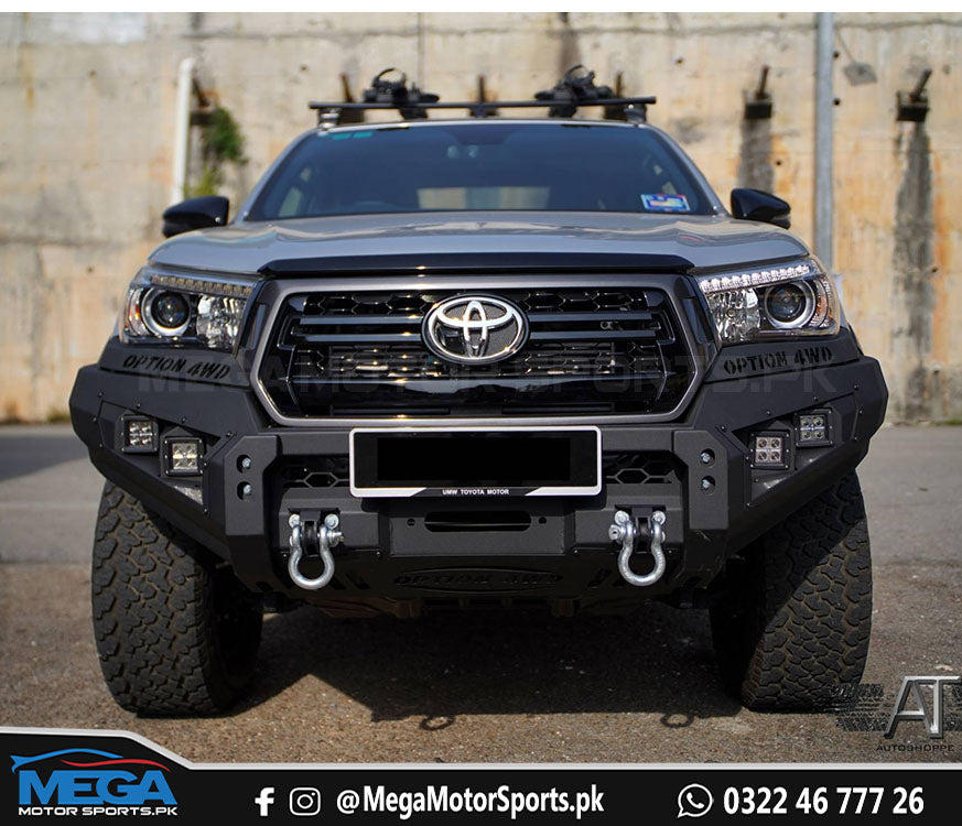 Toyota Hilux Revo Rocco Armoured Front Bumper Options 4WD For 2016 - 2021